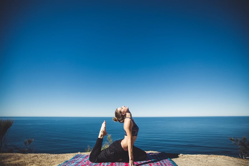 Woman meditating in a yoga pose